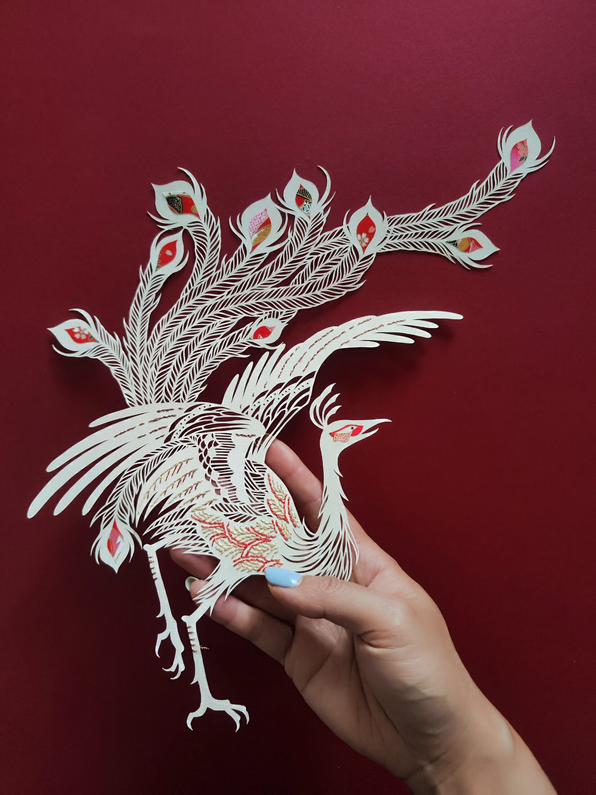 Tribute to Jakuchu - Kirigami artwork